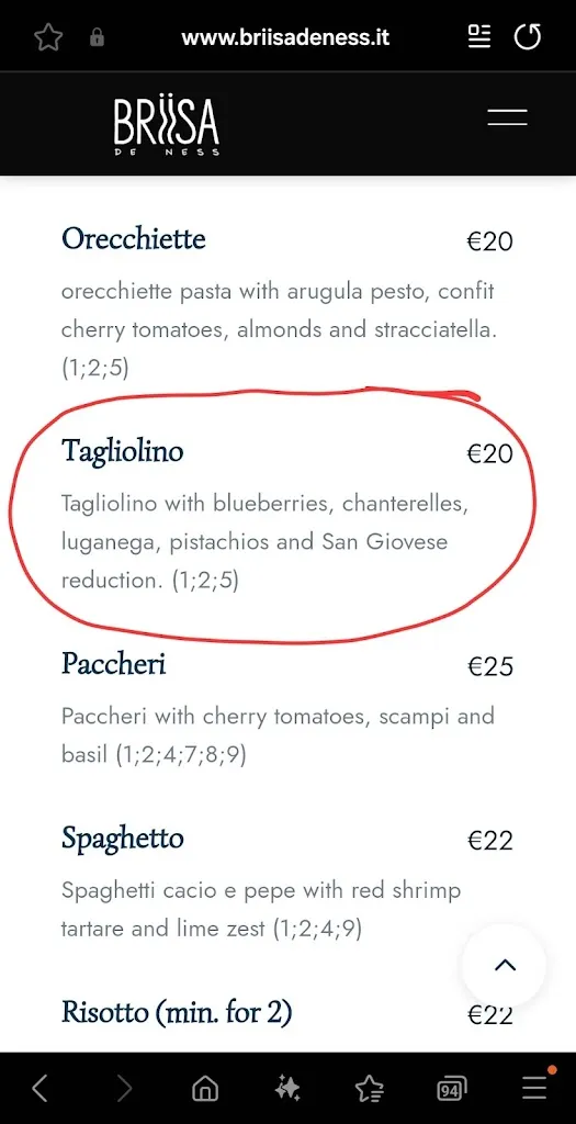 Menu_Ristorante Briisa de Ness_Nesso_image_1