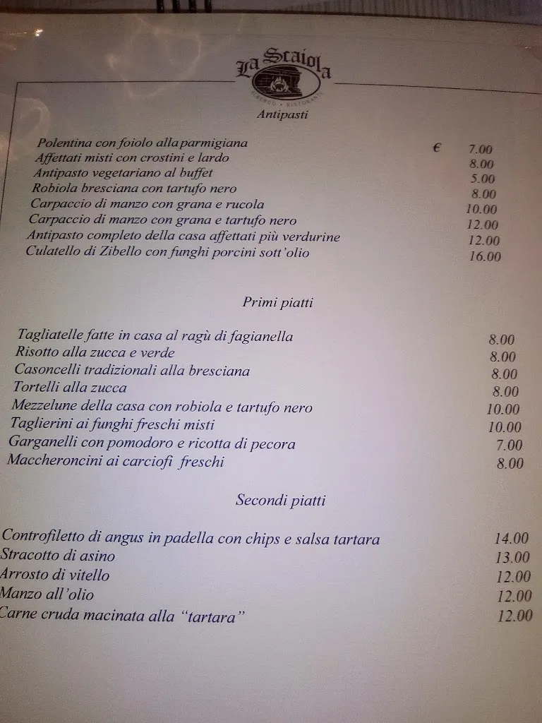 Menu_HOTEL RESTAURANT LA SCAIOLA_Nuvolento_image_1