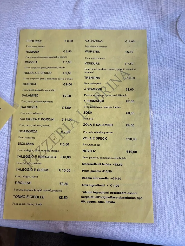 Menu_Ristorante Pizzeria La Brina_Olmo al Brembo_image_1