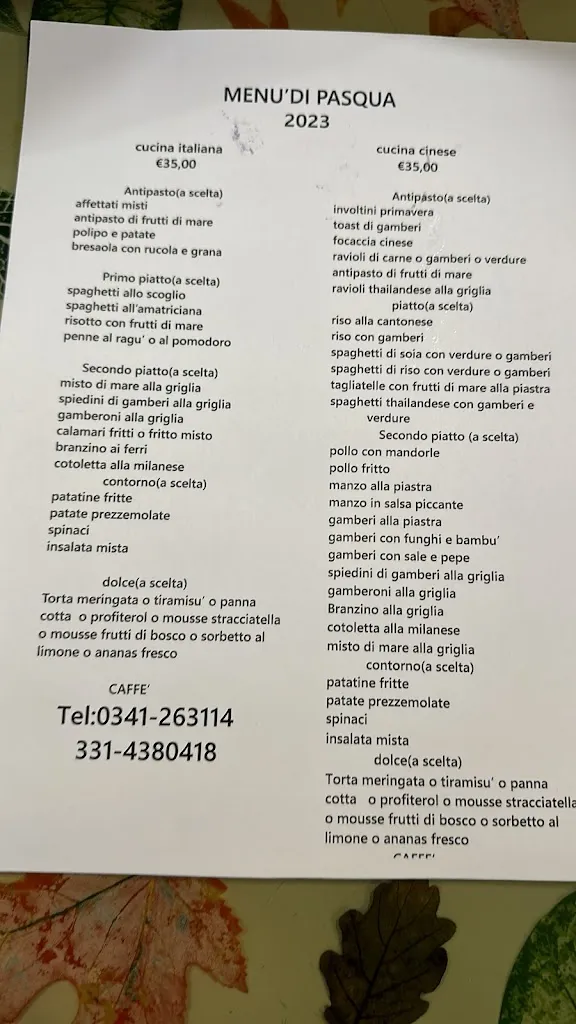 Menu_Ristorante Da Franco_Oggiono_image_1