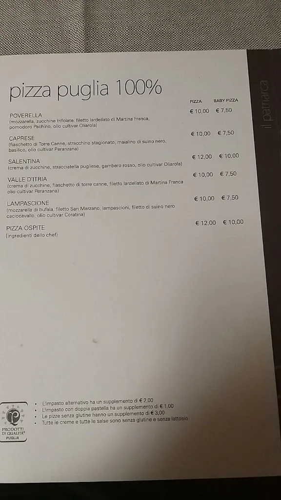 Menu_Ristorante Il Patriarca_Bitonto_image_1