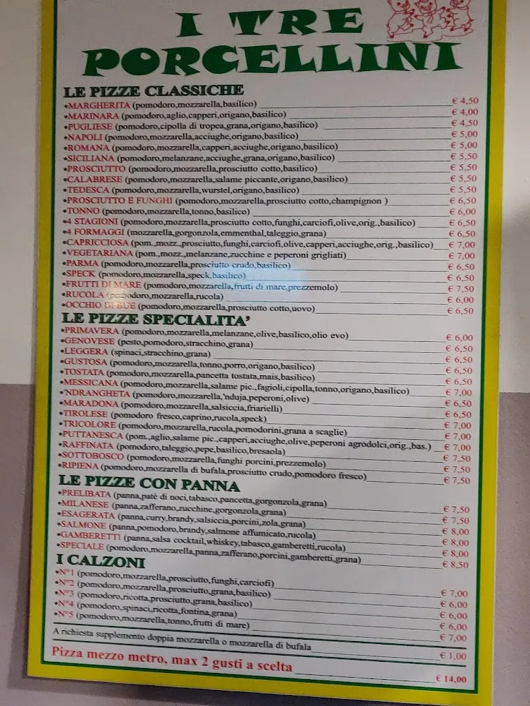Menu_I Tre Porcellini - Bar Trattoria Pizzeria_Origgio_image_1