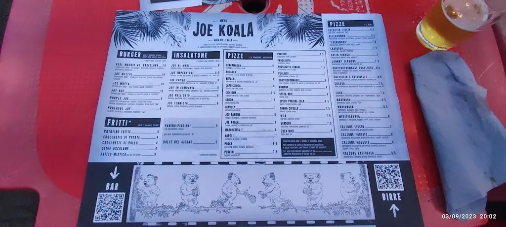 Menu_Joe Koala_Osio Sopra_image_4