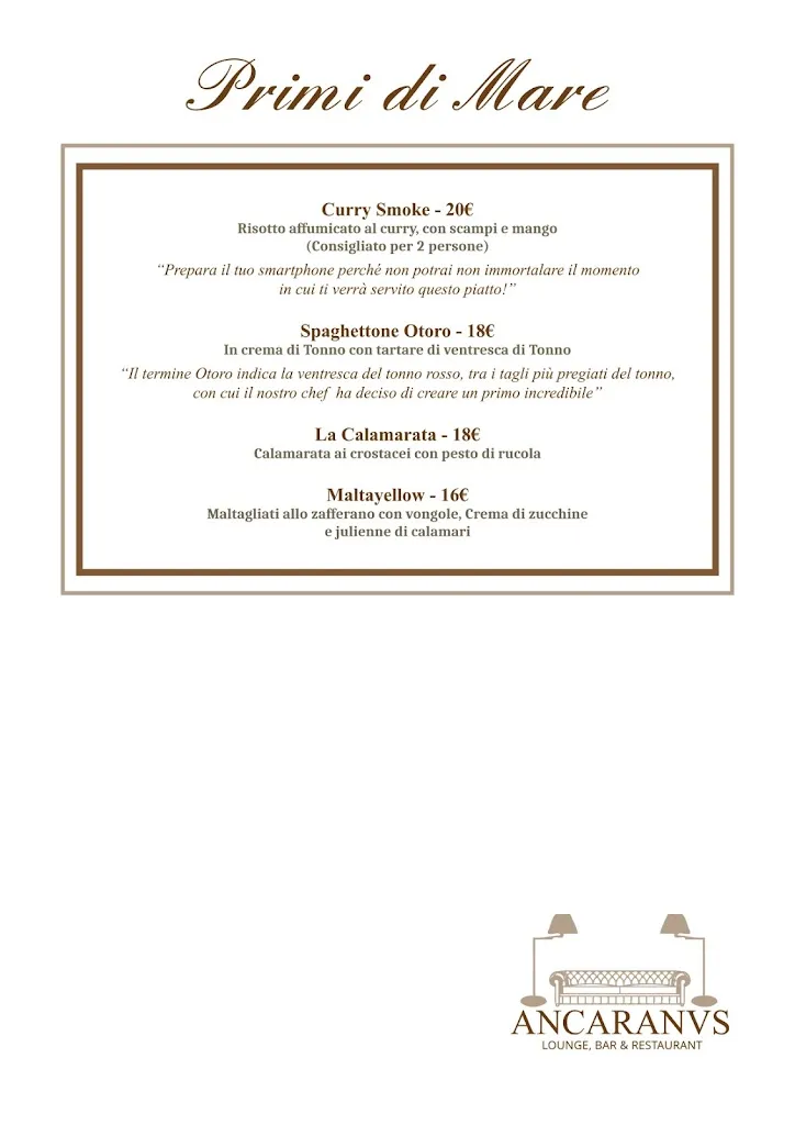 Menu_Ancaranus - Restaurant & Lounge Bar_Bitonto_image_1