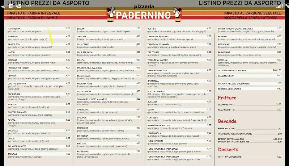 Menu_Pizzeria Padernino_Paderno d'Adda_immagine_1