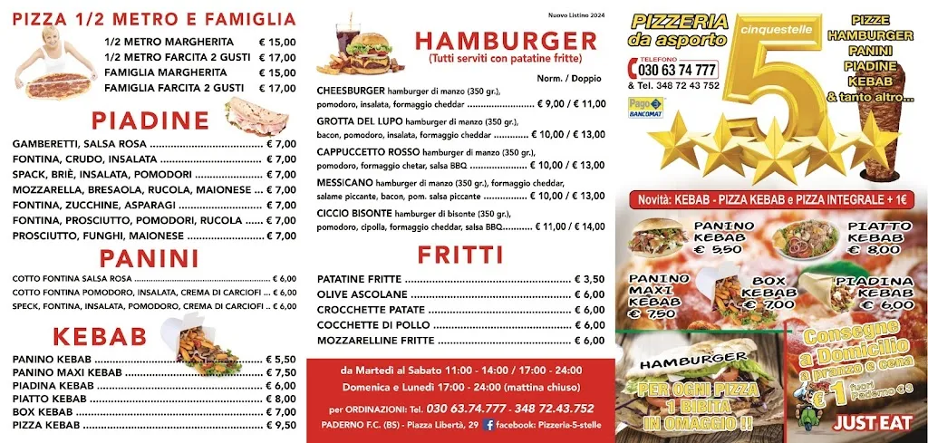 Menu_Pizzeria 5 Stelle_Paderno Franciacorta_image_1