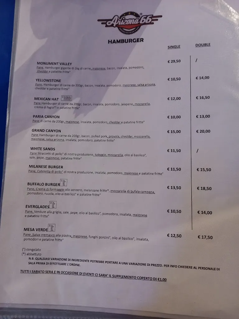 Menu_Arizona 66 - Palazzo Pignano_Palazzo Pignano_image_3