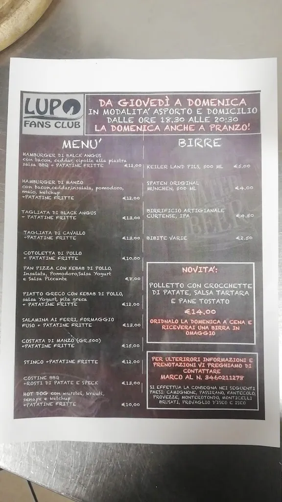 Menu_Lupo Fans Club_Passirano_image_2
