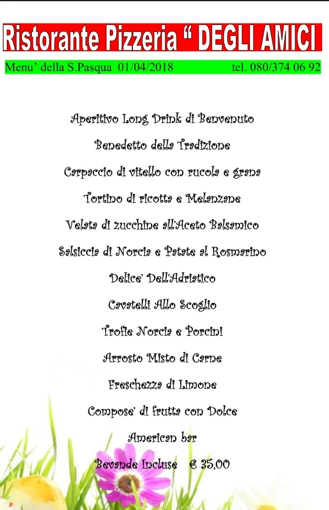 Menu_Ristorante Pizzeria Degli Amici_Bitonto_image_2