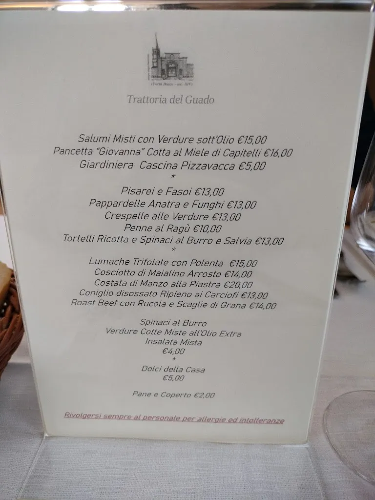 Menu_Trattoria Del Guado_Pizzighettone_image_1