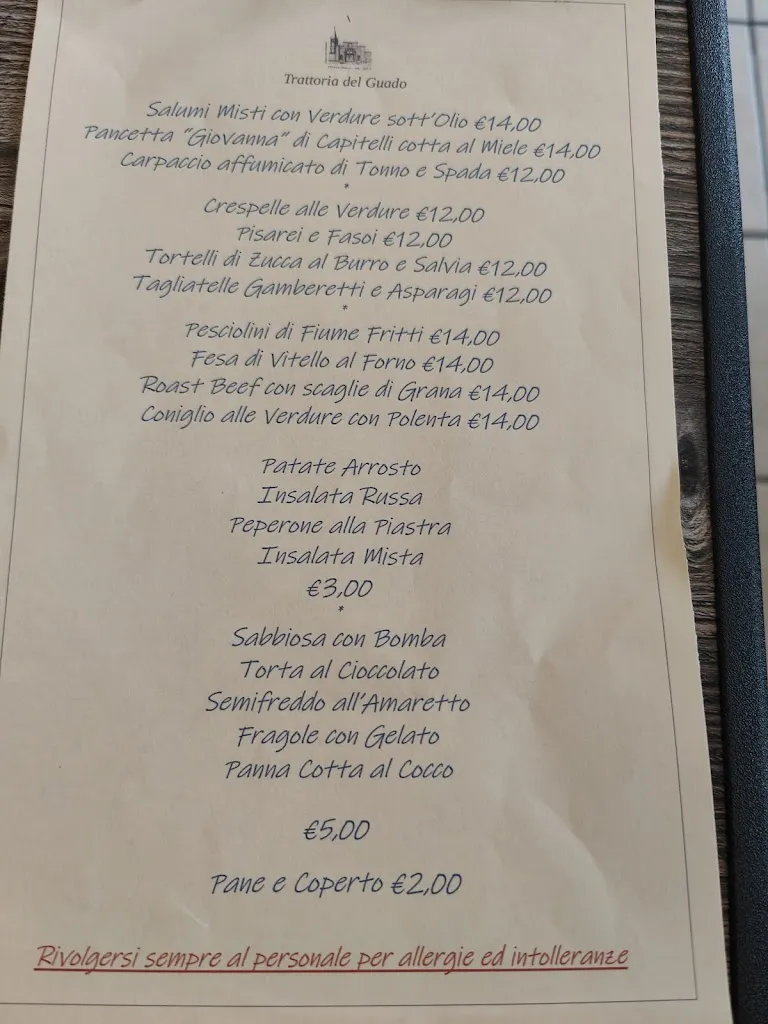 Menu_Trattoria Del Guado_Pizzighettone_image_2