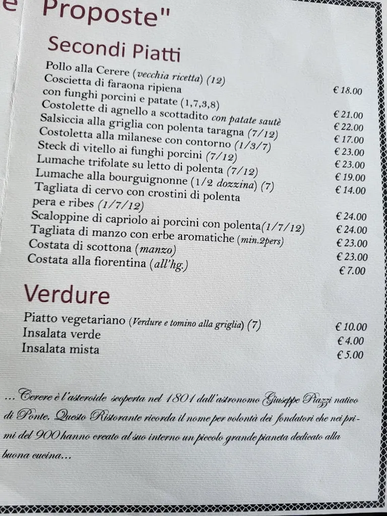 Menu_Ristorante Cerere di Marino Fratò_Ponte in Valtellina_image_1