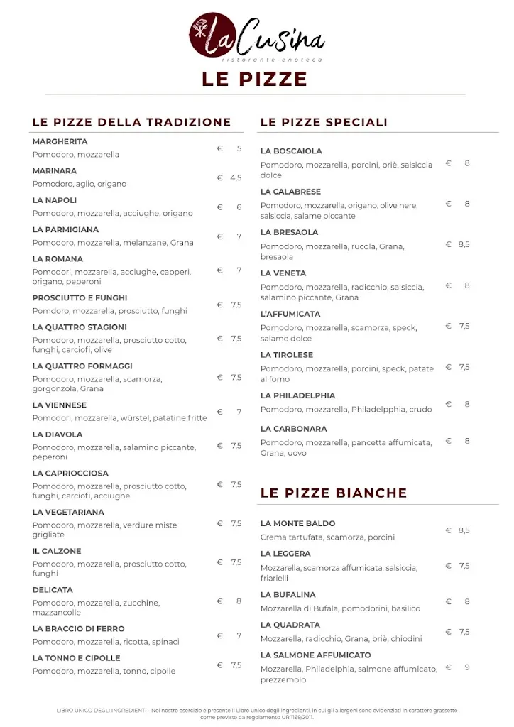 Menu_La Cusina - Ristorante Pizzeria_Ponti sul Mincio_image_1