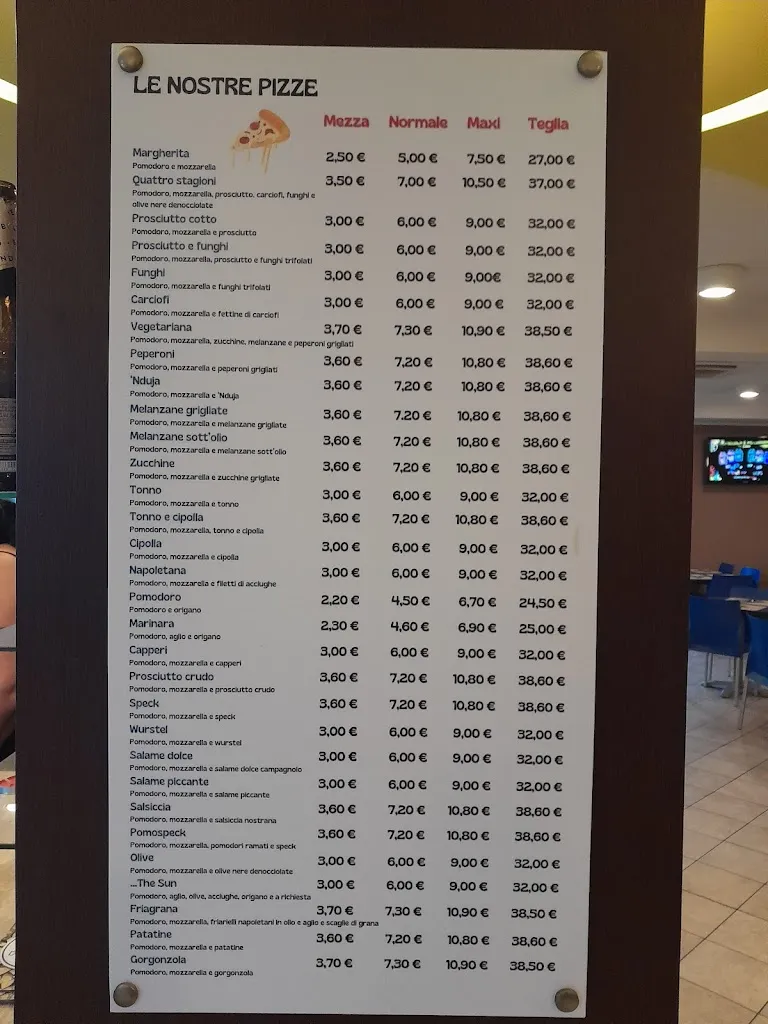 Menu_The Sun_Pozzuolo Martesana_image_1