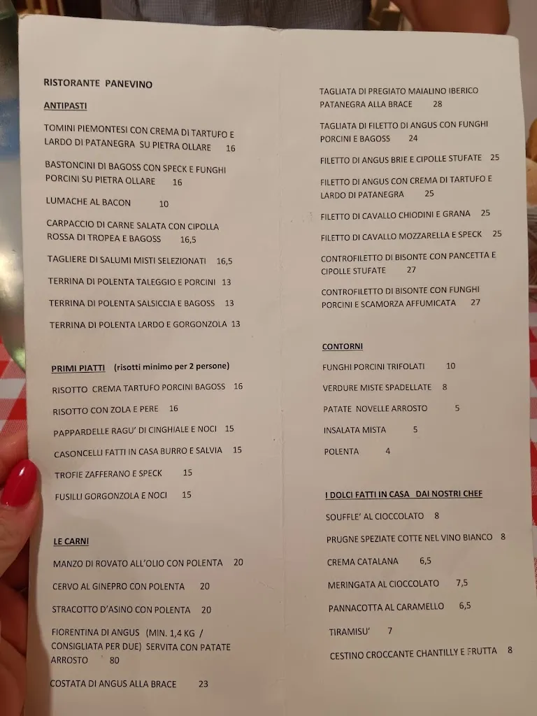 Menu_Trattoria Ristorante Panevino_Provaglio d'Iseo_image_1