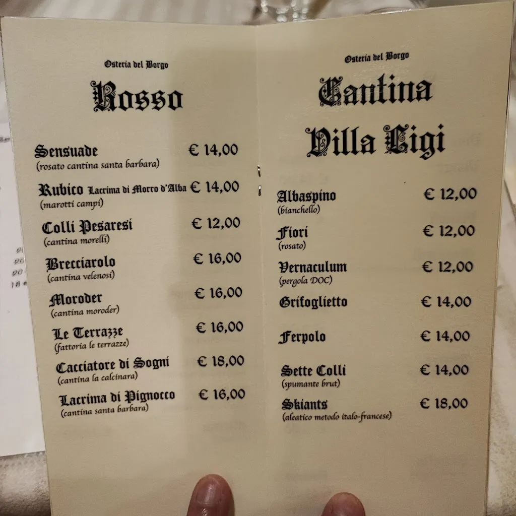 Menu_Osteria del Borgo, Ristorante Pizzeria_Pregola_image_3