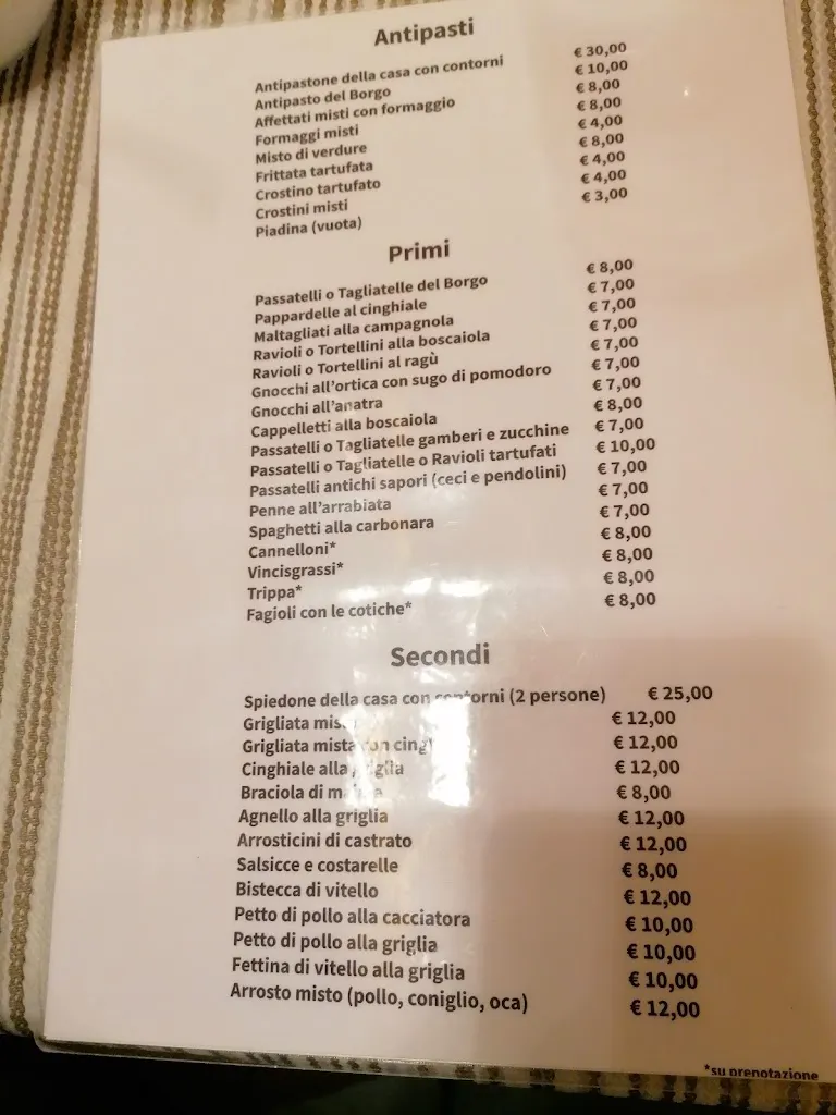 Menu_Osteria del Borgo, Ristorante Pizzeria_Pregola_image_4