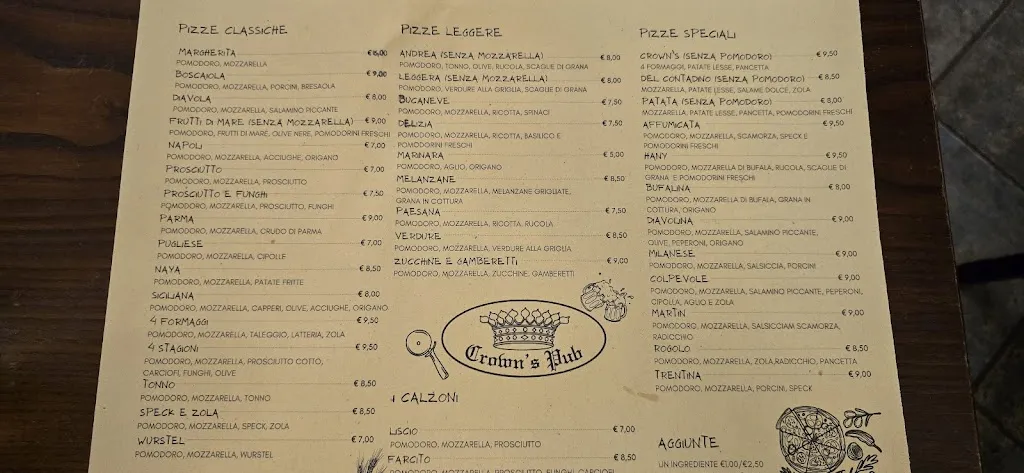 Menu_Crown's Pub_Rogolo_image_1