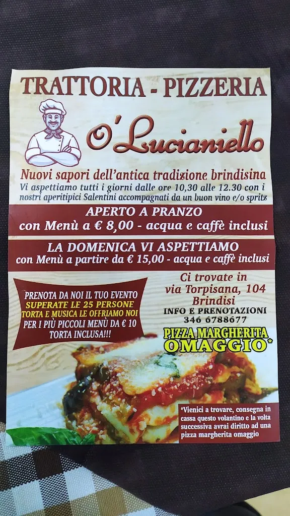 Menu_Trattoria-Pizzeria O'Lucianiello_Brindisi_image_2