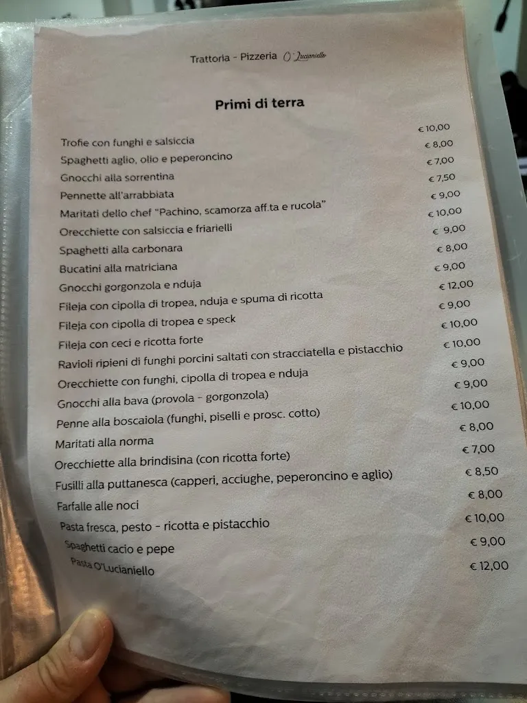 Menu_Trattoria-Pizzeria O'Lucianiello_Brindisi_image_3