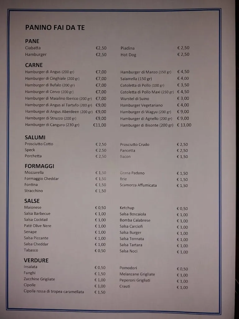 Menu_Wild Eagle Saloon_San Benedetto Po_image_1