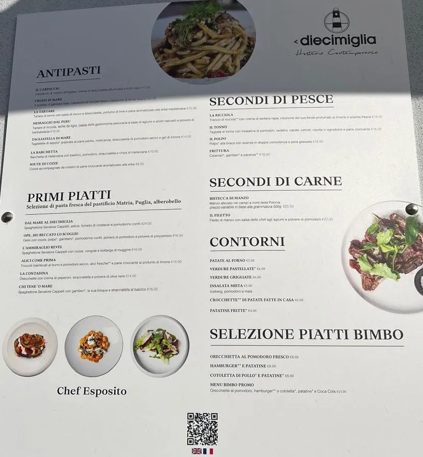 Menu_Ristorante Diecimiglia Hosteria Contemporanea a Brindisi_Brindisi_image_1