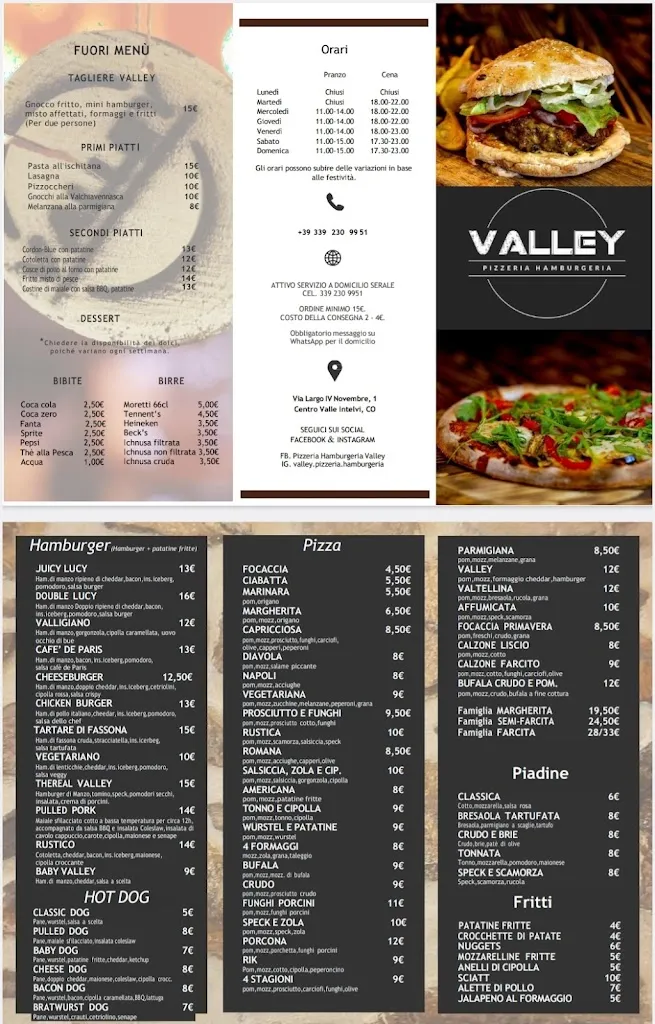 Menu_Valley Pizzeria & Hamburgeria_San Fedele Superiore_image_3