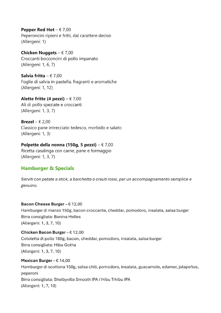 Menu_Brazen & Banina - Ristopub & Beer Firm_San Colombano al Lambro_image_2