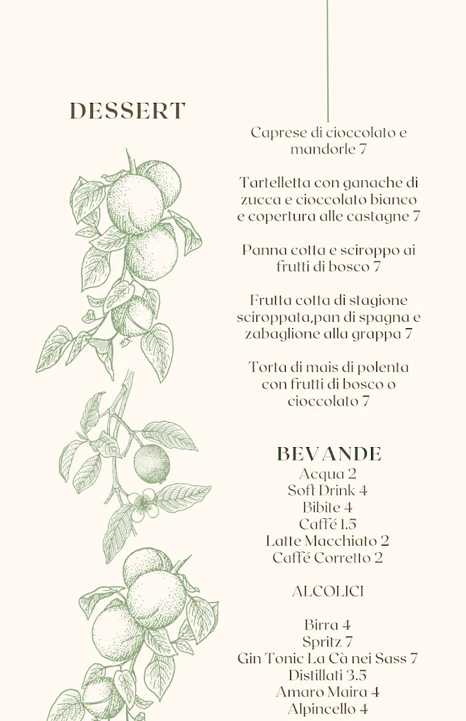 Menu_Ristorante La Ca' Nei Sass_San Giacomo Filippo_image_2