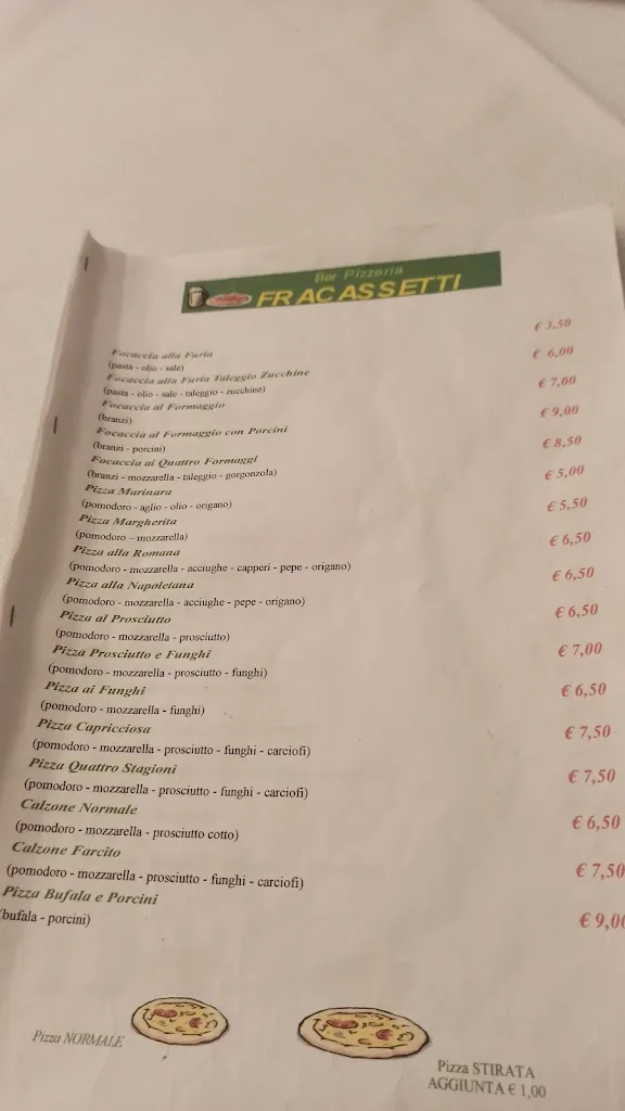 Menu_Pizzeria Bar Fracassetti_San Giovanni Bianco_image_1