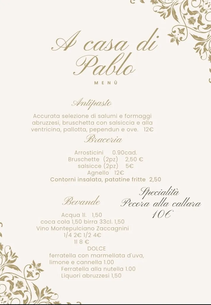 Menu_A casa di Pablo_Cannole_image_4