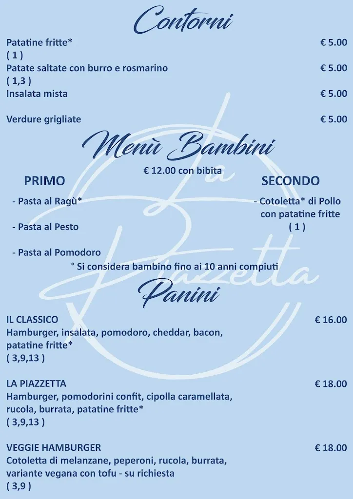 Menu_Ristorante La piazzetta_San Giorgio Su Legnano_image_1