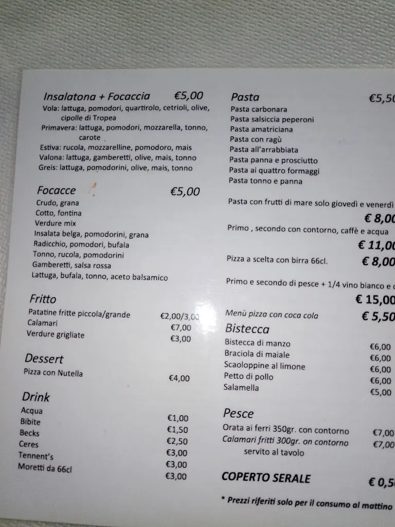 Menü_Pizza Vola_San Giorgio Su Legnano_Bild_1