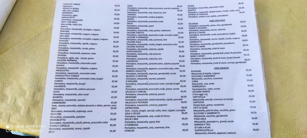 Menü_Pizza Vola_San Giorgio Su Legnano_Bild_2