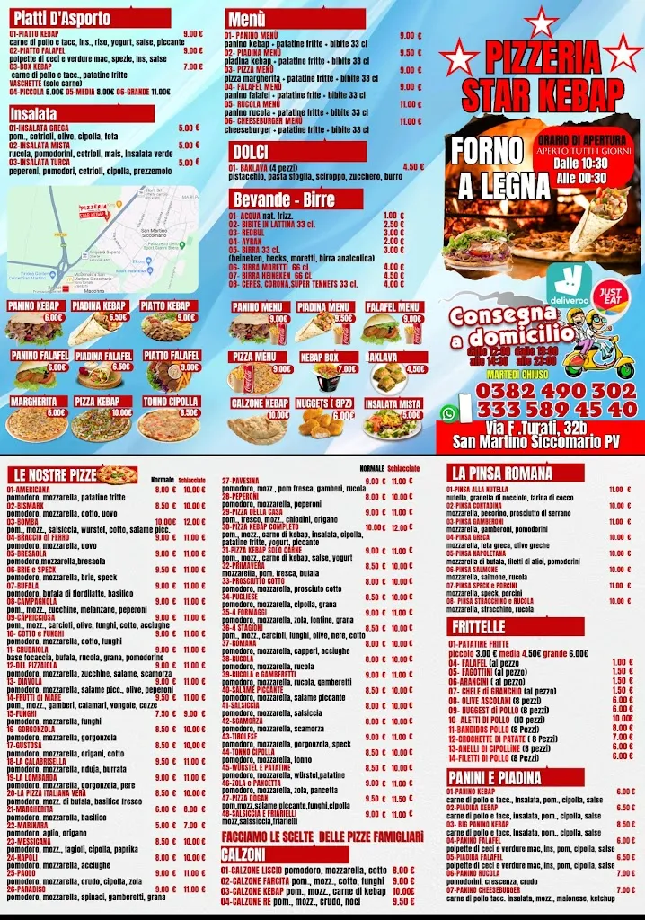 Menu_Pizzeria star kebap San Martino Siccomario_San Martino Siccomario_image_1