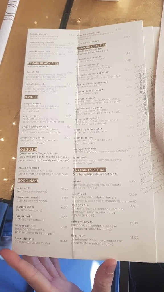 Menu_Moya Restaurant Pavia_San Martino Siccomario_image_3