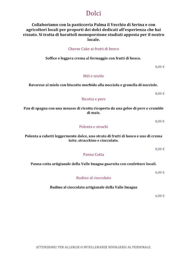 Menu_Paganì Antichi Sapori - San Pellegrino Terme_San Pellegrino Terme_image_2