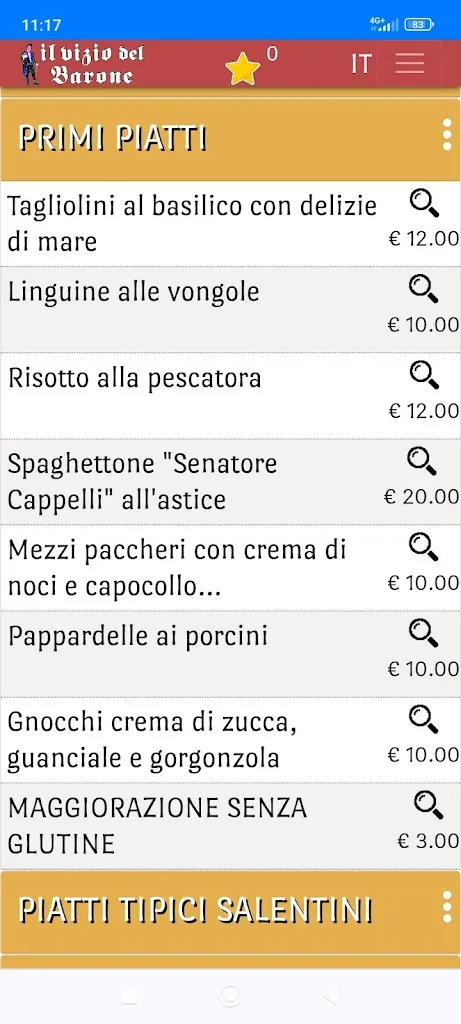 Menu_Il Vizio del Barone_Caprarica di Lecce_image_2