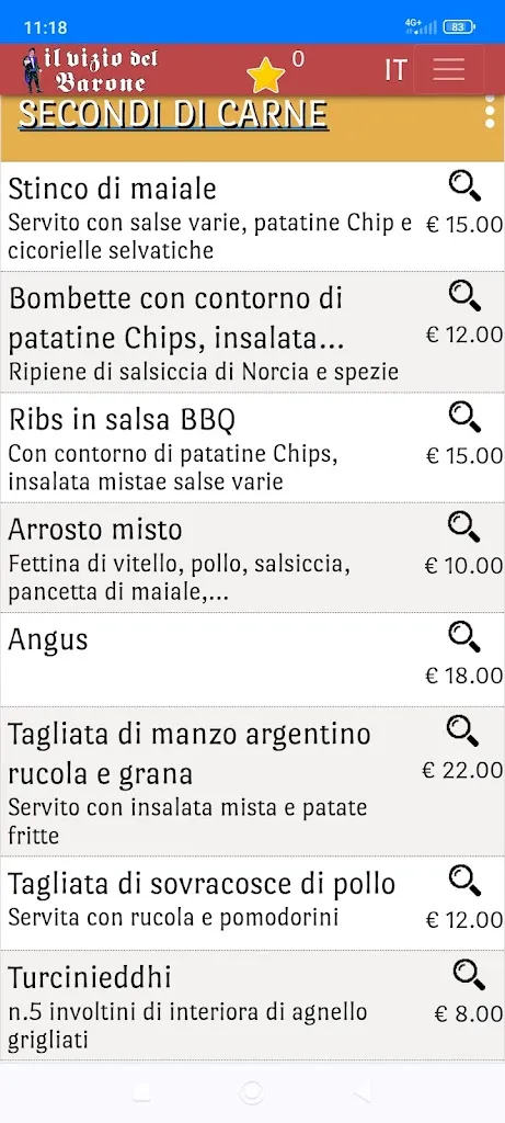 Menu_Il Vizio del Barone_Caprarica di Lecce_image_3