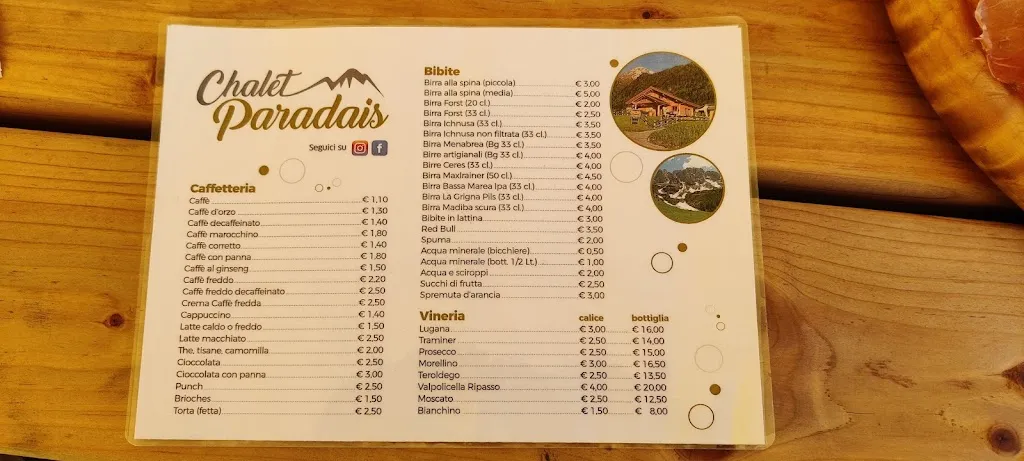 Menu_Chalet Paradais_Schilpario_image_1