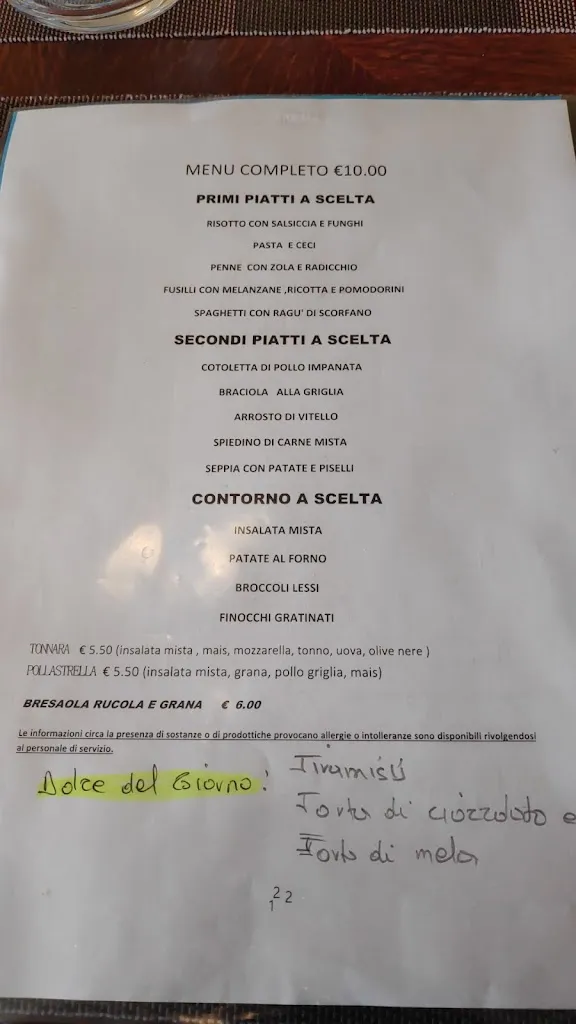 Menü_Bar Segrate_Segrate_Bild_1