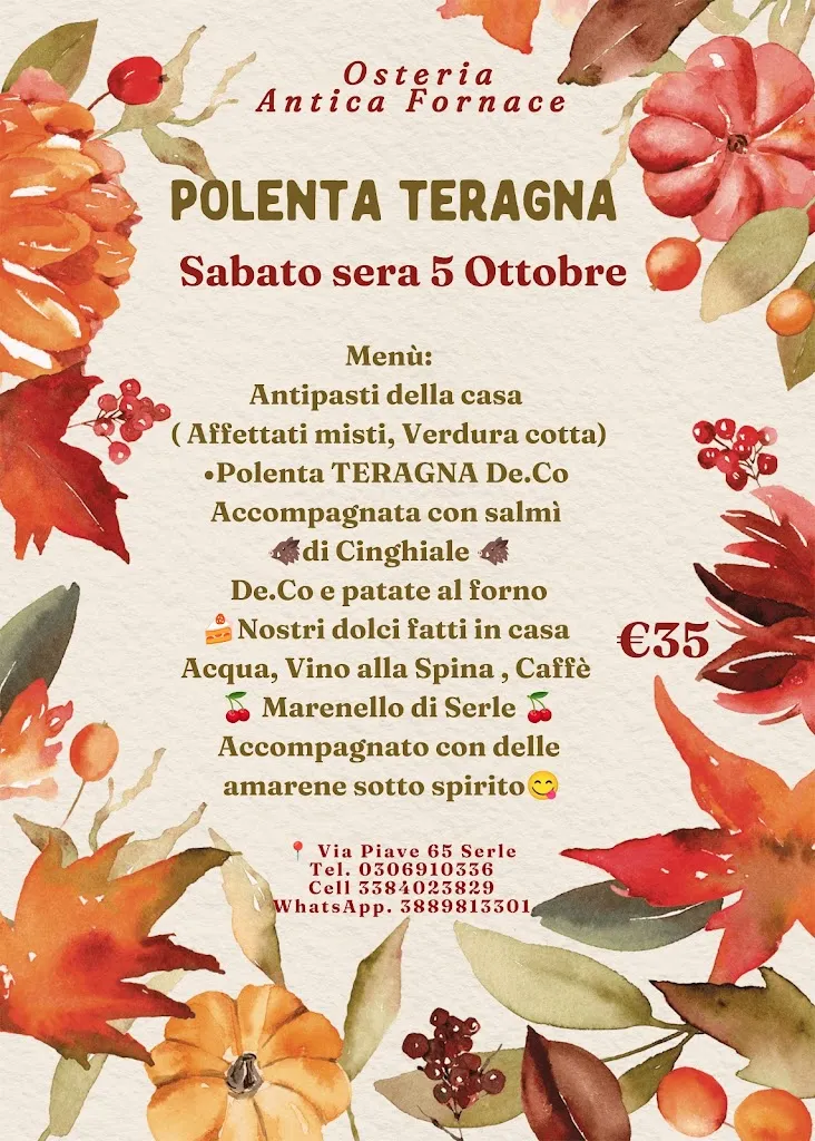 Menu_Osteria Antica Fornace - Grigliate Serle_Serle_image_4
