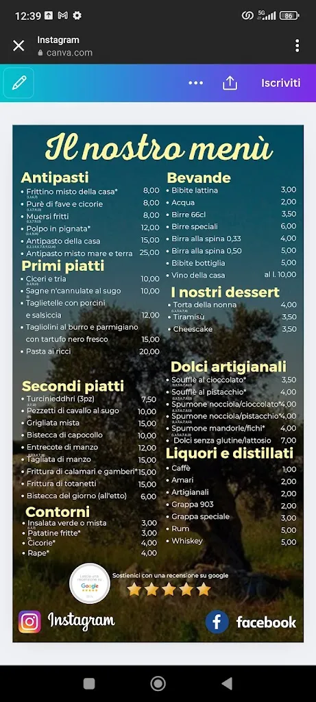 Menu_I Sapori Salentini_Caprarica di Lecce_image_1