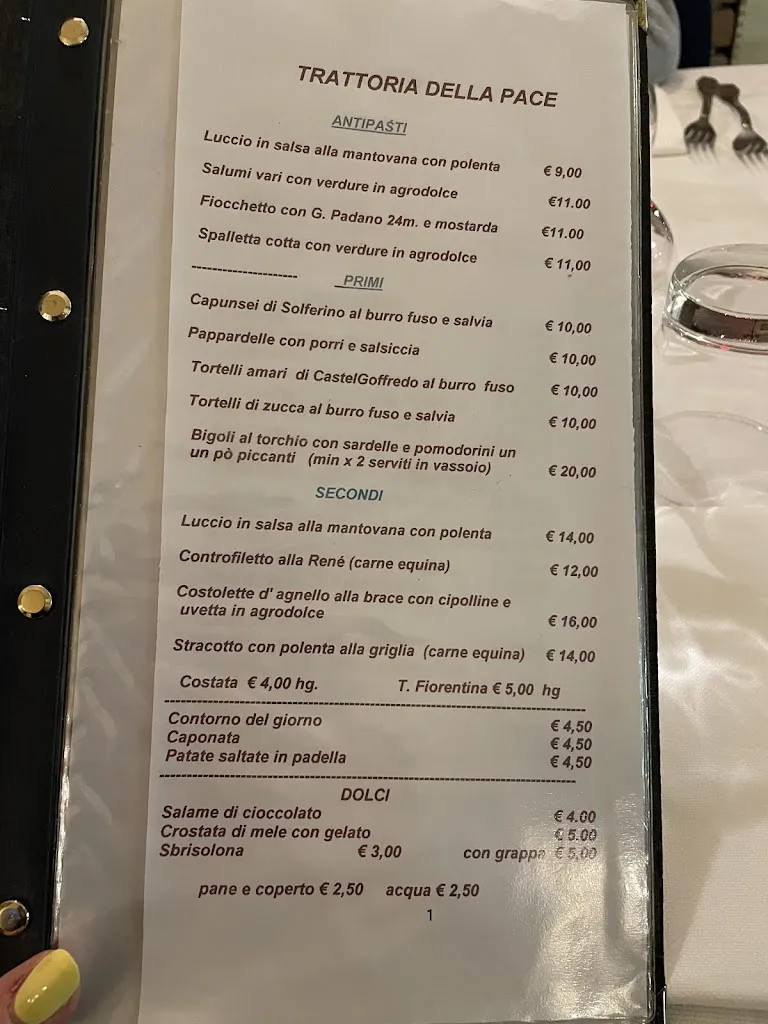 Menu_Trattoria della Pace da René_Solferino_image_1