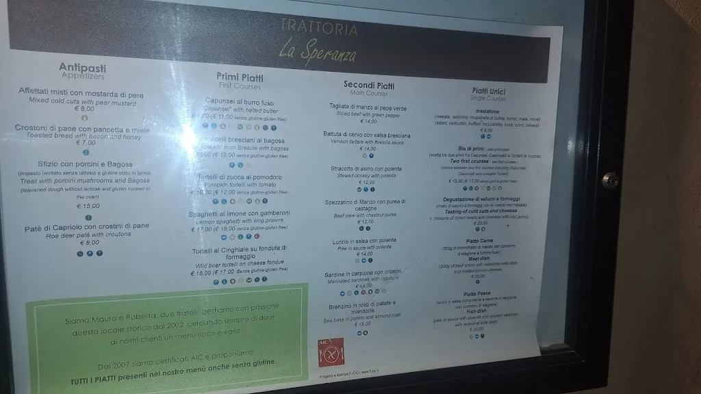 Menu_Trattoria La Speranza_Solferino_image_1