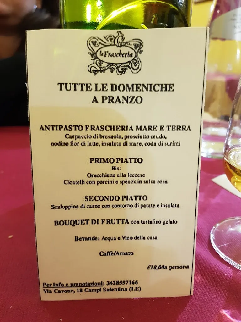 Menu_La Frascheria | Ristorante Pizzeria_Campi Salentina_image_1