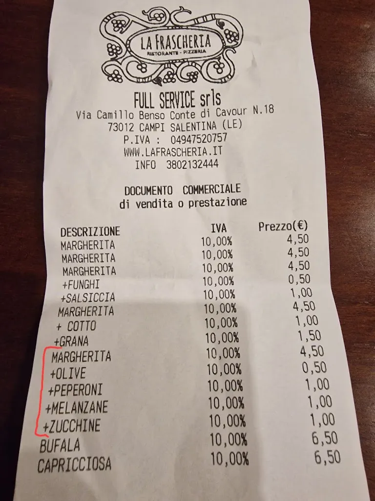 Menu_La Frascheria | Ristorante Pizzeria_Campi Salentina_image_3