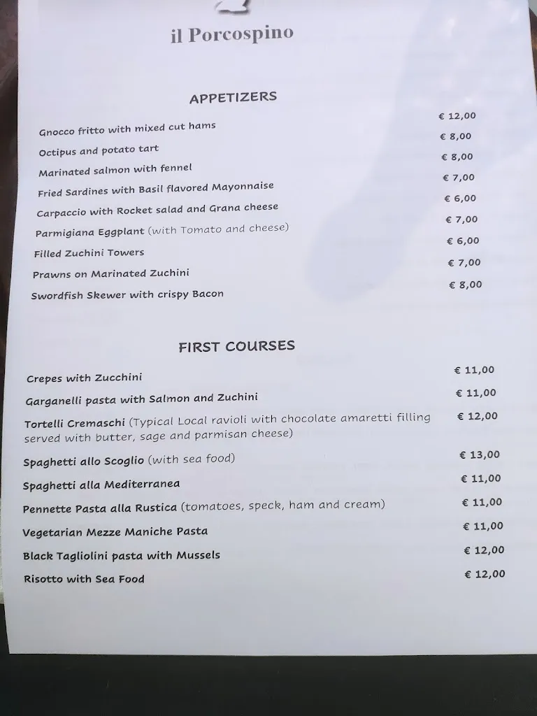 Menu_Ristorante Il Porcospino_Spino d'Adda_immagine_1
