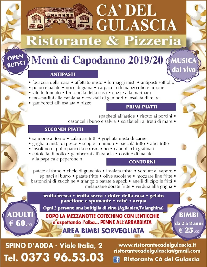 Menu_Ca’ del Gulascia locale per feste di compleanno , battesimi e matrimoni_Spino d'Adda_image_1