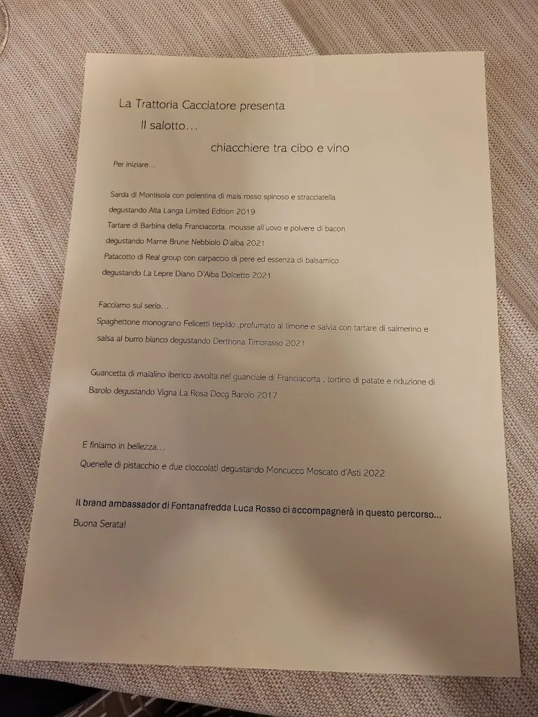 Menu_Trattoria Cacciatore Cucina del Lago d'Iseo e Valcamonica_Sulzano_image_1